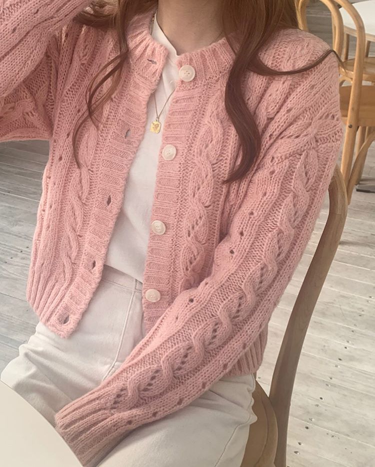 Autumn Fairy Knitted Cardigan Women Contrast Loose Outerwear