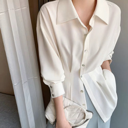 Autumn New Chiffon Long Sleeve ,High Waist Slim Fif Women