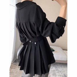 Autumn New Chiffon Long Sleeve ,High Waist Slim Fif Women